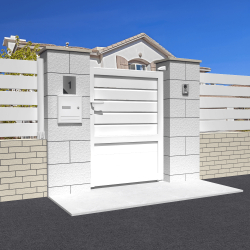 Portillon mixte L 1000 x H 1469 mm – Blanc satiné RAL9010