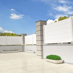 Clôture ranch panneau plein 6 lames L 1911 x H 965 mm INTERSUN - 1