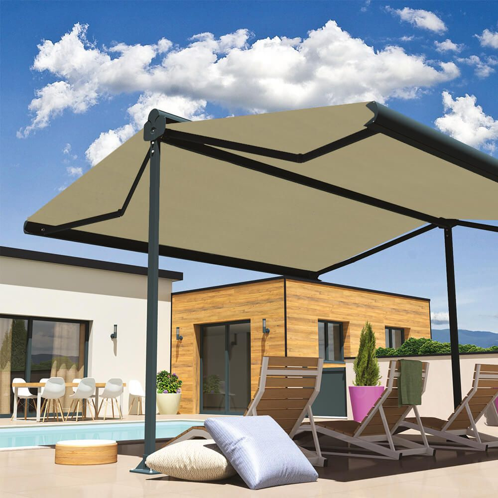 Store banne double pente ENARGITE – 4,00x2x3,00 M INTERSUN - 12