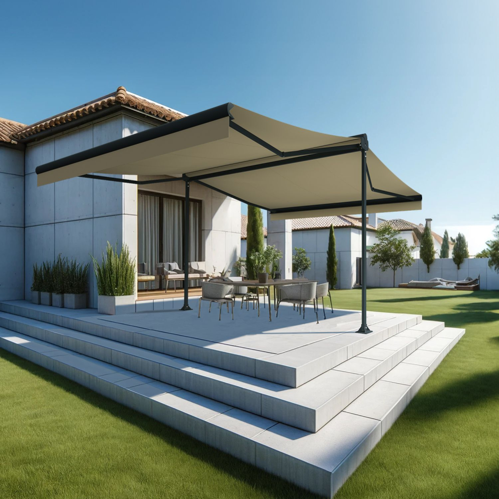 Store banne double pente ENARGITE – 4,00x2x3,00 M INTERSUN - 2