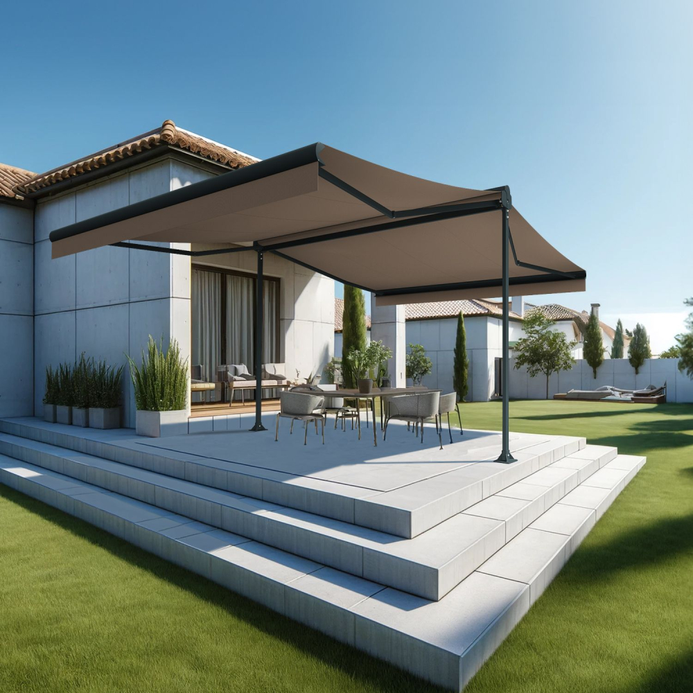 Store banne double pente ENARGITE – 4,00x2x3,00 M INTERSUN - 1