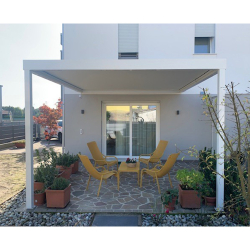 Pergola bioclimatique LOLITE – Lames parallèles – Coloris armature et lames : Gris anthracite structuré RAL7016ST 2